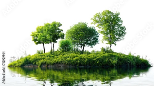 green landscape isolated on white background, nature, mountain, trees, sky, forest, background, hill, watercolor, scenery, morning, summer, travel, recreation, relax