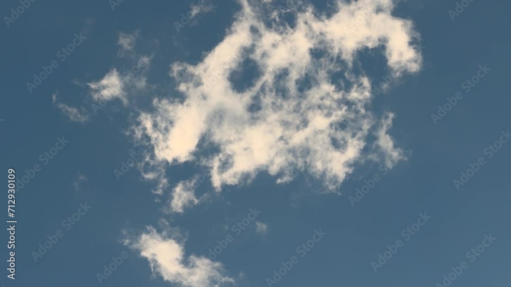 Small cloud formation moving across the sky. Concept of strong winds. Nadir point of view. Small cloud formation moving across the sky. Concept of strong winds. Nadir point of view.