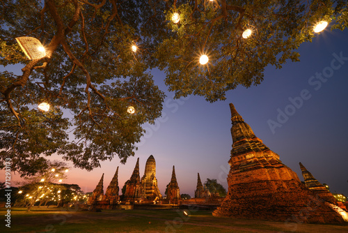 Wat Chaiwatthanaram Ayutthaya Province  Thailand  built in the reign of King Prasat Thong in 1630  taken on 14 January 2024.