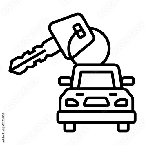   Car Rental line icon