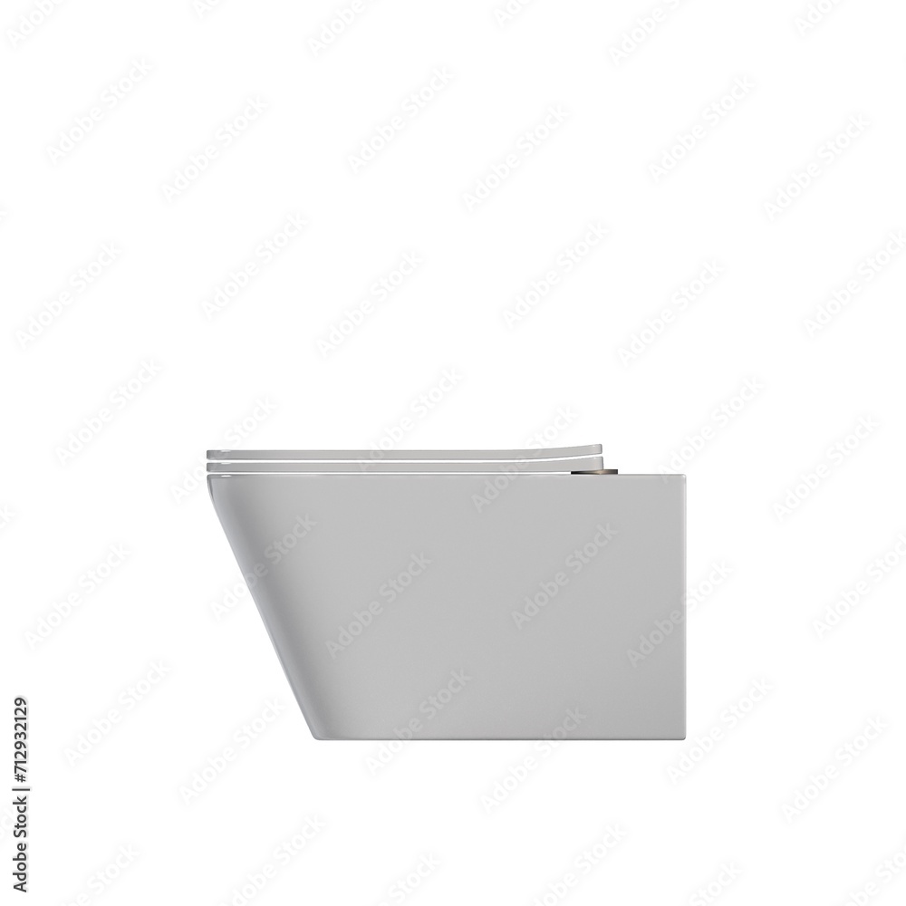 Lavatory pan isolated on a white background, bidet, 3D illustration, and CG render Lavatory pan isolated on a white background, bidet, 3D illustration, and CG render