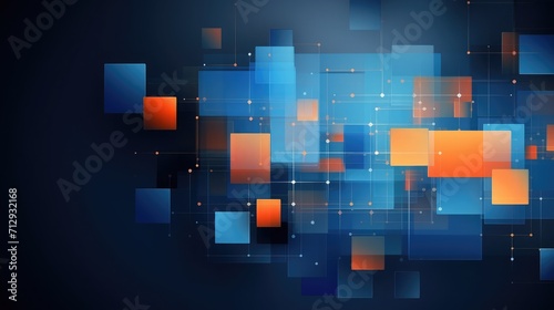 Abstract background blue orange modern geometric shape for wallpaper banner leaflet catalog cover flyer generative ai