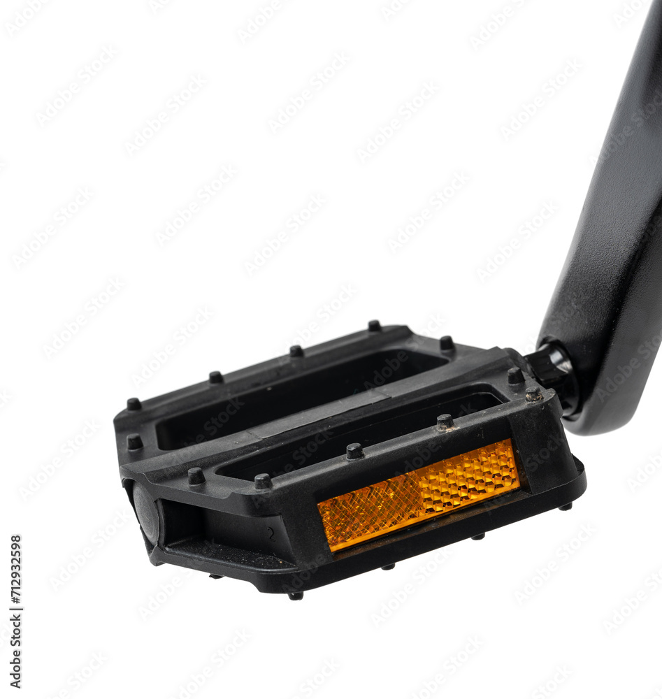 Black bicycle pedal isolated on white background Black bicycle pedal isolated on white background