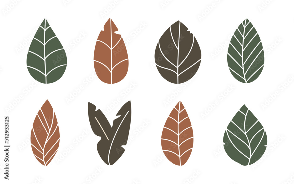 Abstract leaves vector clipart. Spring illustration. Abstract leaves vector clipart. Spring illustration.