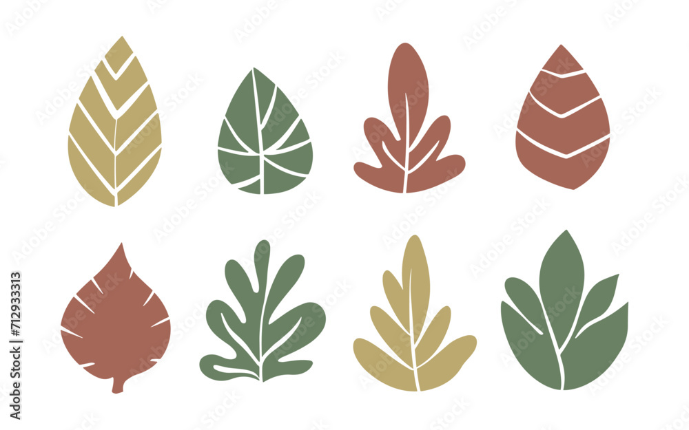 Abstract leaves vector clipart. Spring illustration. Abstract leaves vector clipart. Spring illustration.