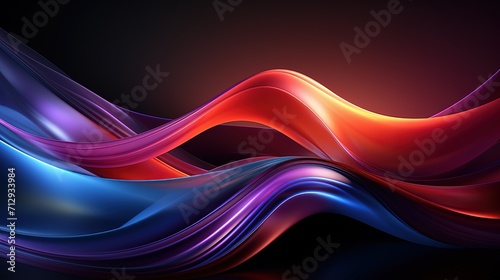 Abstract wavy colors gradient background. Created with AI