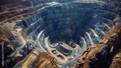 Aerial view of cobalt mineral mining industry photo