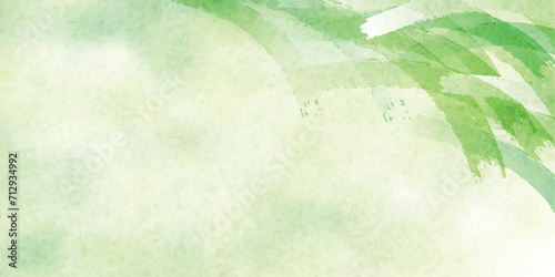 新緑　和紙　水彩　和柄　背景