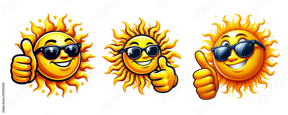 set of sun icons