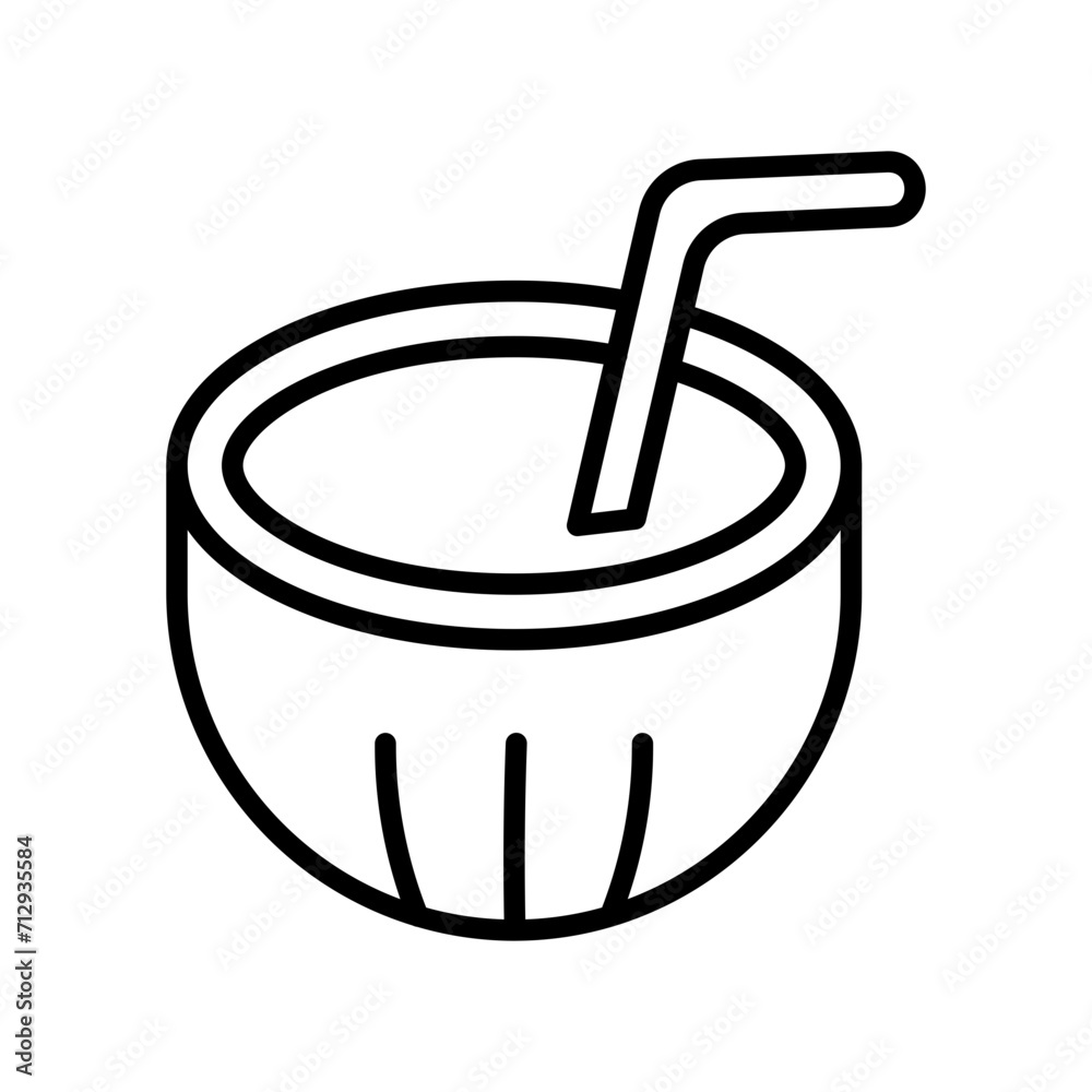 Coconut Drink line icon Coconut Drink line icon