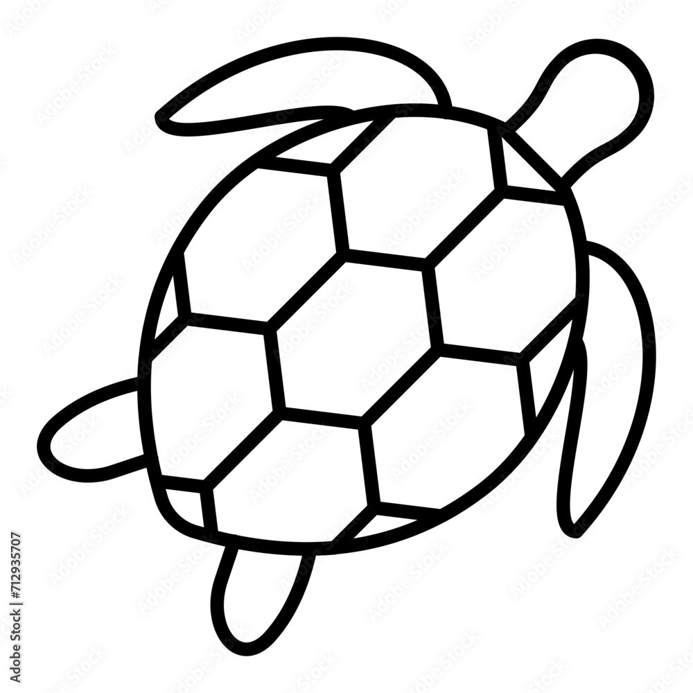 Obraz premium Sea Turtle line icon