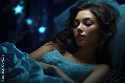 Woman Resting in Bed