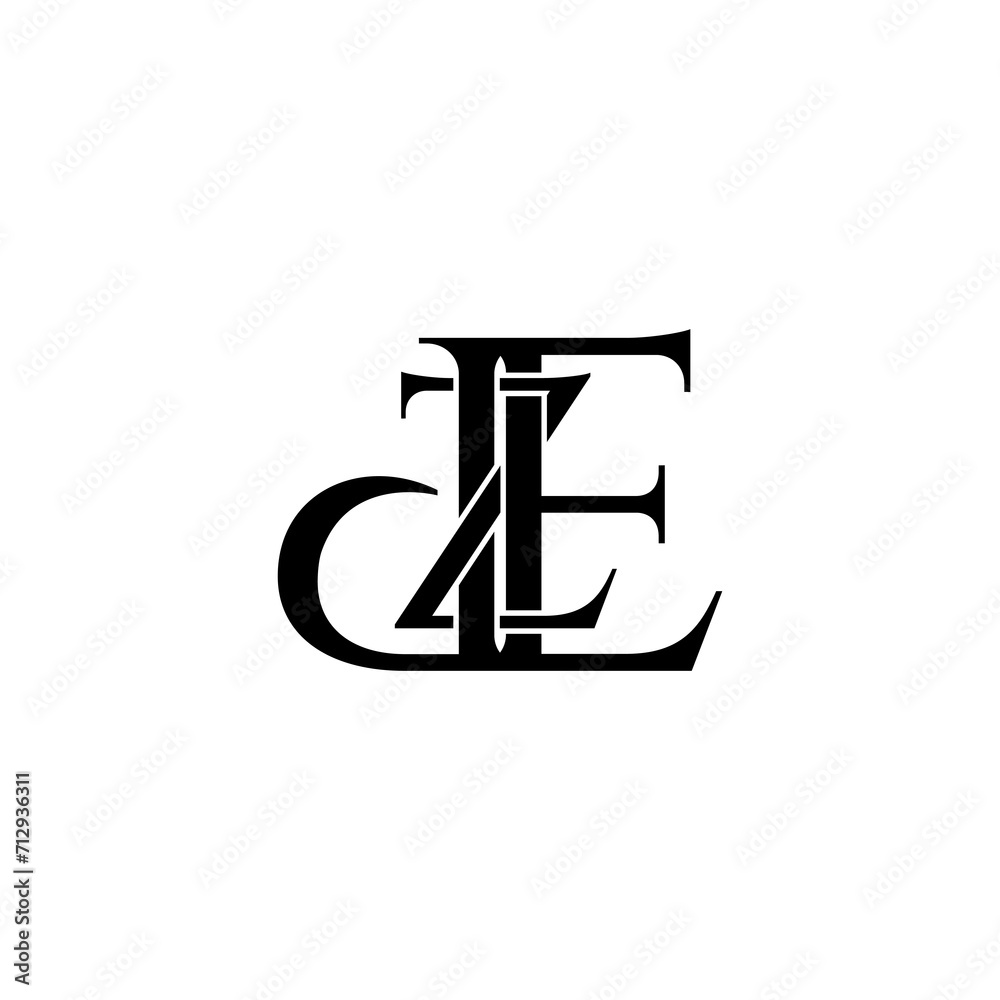 dez lettering initial monogram logo design