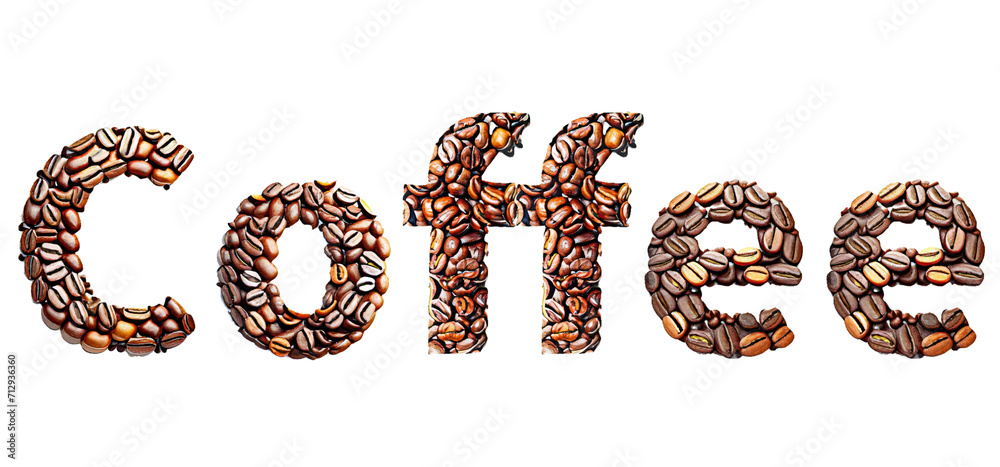 Coffee Beans Text Concept on a Dark Background Coffee Beans Text Concept on a Dark Background