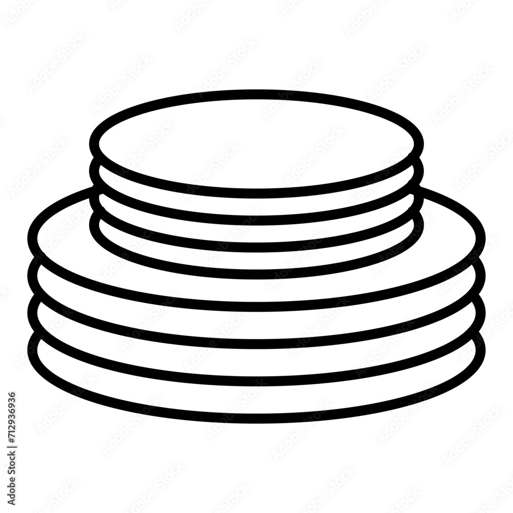Sustainable tableware line icon Sustainable tableware line icon