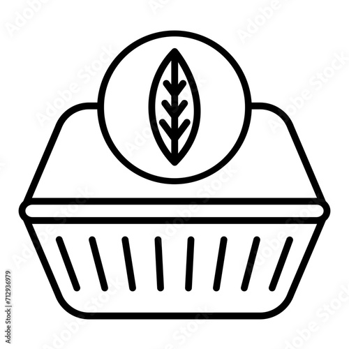   Sustainable togo packaging line icon