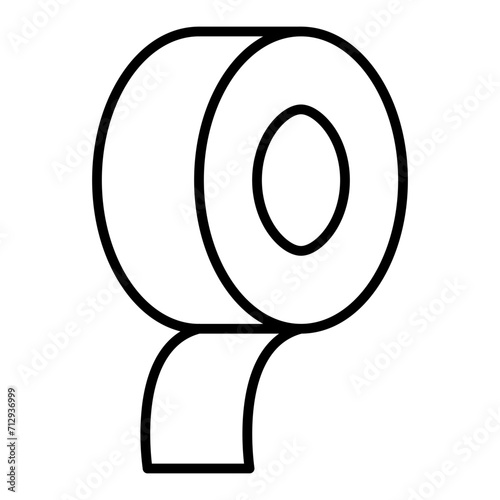   Disposable packaging materials line icon