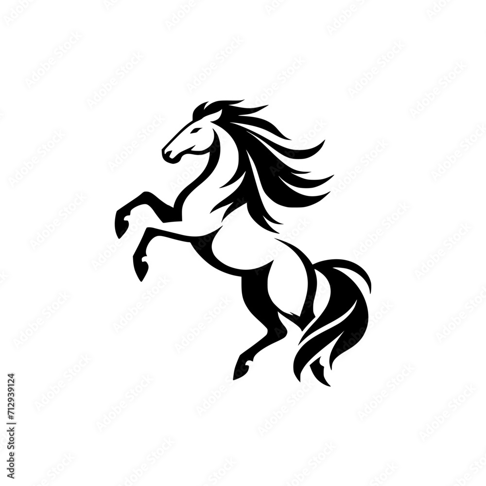 High Quality Vector Logo of a Majestic Rearing White Horse. Versatile Symbol of Strength and Elegance for Logos, Branding, and Marketing. Isolated on White Background for Seamless Integration. High Quality Vector Logo of a Majestic Rearing White Horse. Versatile Symbol of Strength and Elegance for Logos, Branding, and Marketing. Isolated on White Background for Seamless Integration.