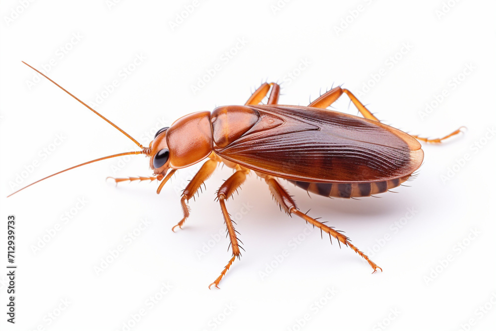 Closeup view of a Cockroach isolated on white background. PNG. Periplaneta americana Closeup view of a Cockroach isolated on white background. PNG. Periplaneta americana