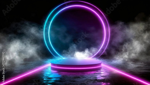 Get ready for a dazzling show on a stage illuminated by neon lights. The translucent white film and smoky atmosphere add a touch of natural beauty and cosmetic elegance.