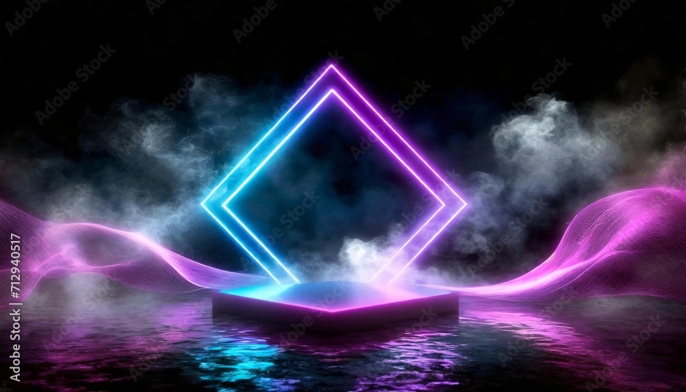 A captivating product presentation scene with a translucent white film in smoke, showcasing the concept of natural beauty and cosmetics. A captivating product presentation scene with a translucent white film in smoke, showcasing the concept of natural beauty and cosmetics.
