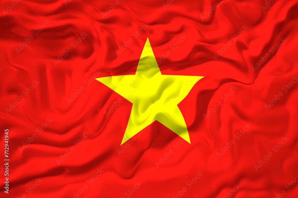 National flag of Vietnam. Background with flag of Vietnam. National flag of Vietnam. Background with flag of Vietnam.