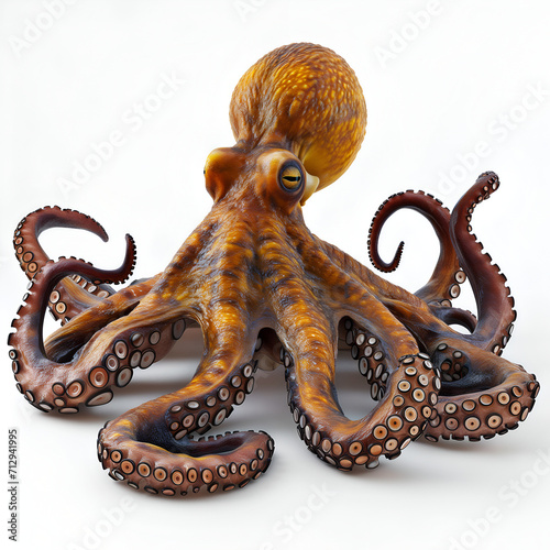 octopus isolated on white background © CHAIYAPHON