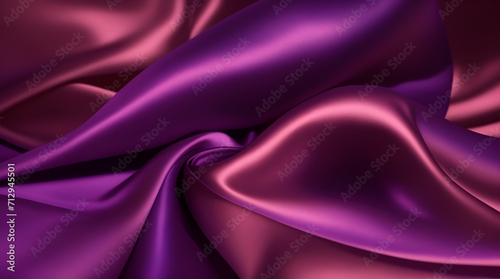 Obraz premium Immerse yourself in the lavishness of a purple and gold satin fabric, a true embodiment of luxury. This silk wallpaper showcases delicate wrinkles, enhancing its opulent appeal.