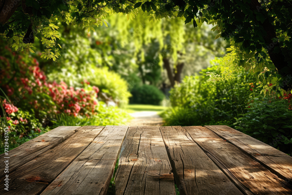 Table in the garden the style of wood contemporary landscape Table in the garden the style of wood contemporary landscape