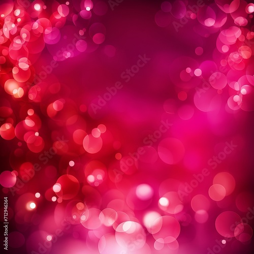 Red and Pink Abstract background with bokeh background