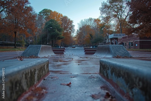 skateboard park area professional photography