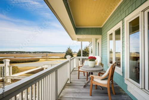 woodshingle villa with ocean view and balcony photo