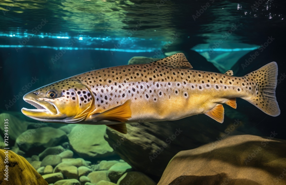 Salmo trutta fario aquarium brown trout Salmo trutta fario aquarium brown trout