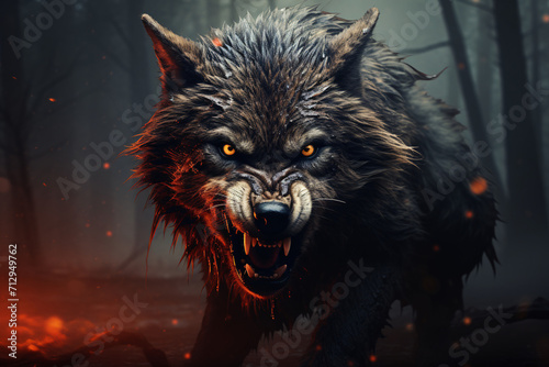 werewolves with fanged teeth