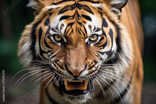 Wild Beauty  Majestic Tiger s Intense Gaze in the Jungle Serenity