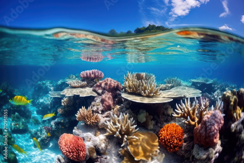 Exploring the Colorful Underwater World: A Scuba Dive into the Exotic Coral Reef of the Maldives