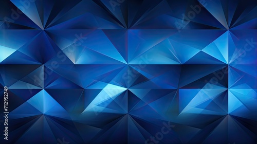 Background with blue triangles arranged in a diamond pattern with a kaleidoscope effect and color gradient © Gefo