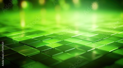 Background with neon green squares arranged in a checkerboard pattern with a neon glow effect and lens flares