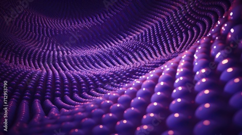 Background with purple circles arranged in a diamond pattern with a 3d effect and particle system