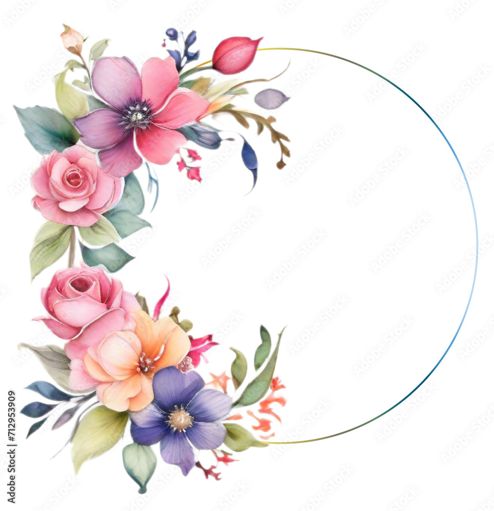 Fototapeta premium Flower frame for the card3