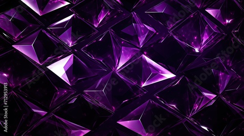 Background with purple diamonds arranged in a diamond pattern with a glitch effect and digital distortion