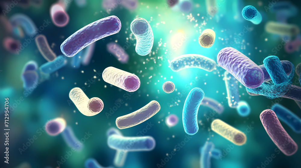 Cell background, virus cells, medical research background