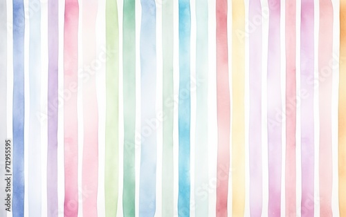 Seamless watercolor cute childish pastel tone lines white background.