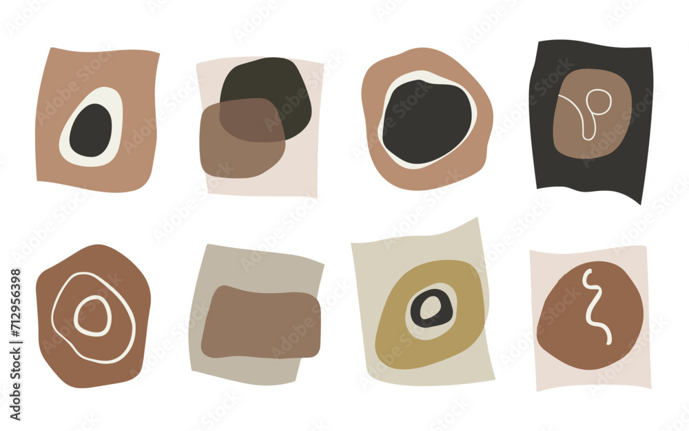 Abstract shapes vector clipart.