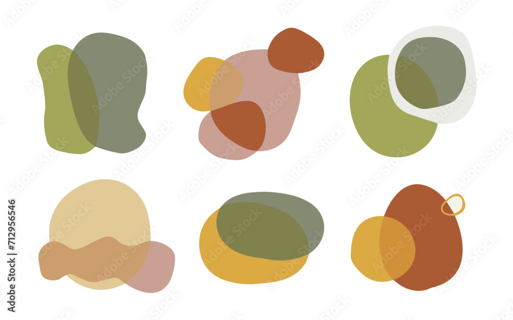 Abstract shapes vector clipart.