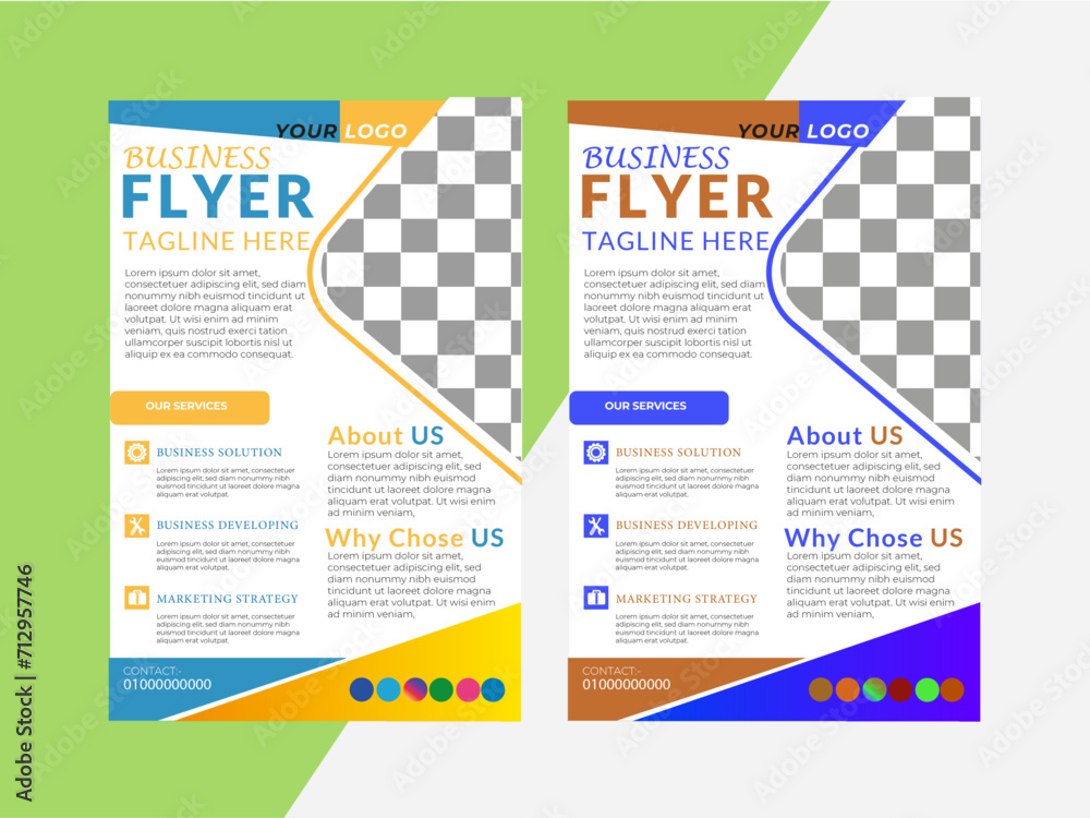 corporate business flyer design template