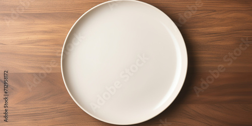 empty plate on wooden table,,,Wooden Table with Clean Plate
