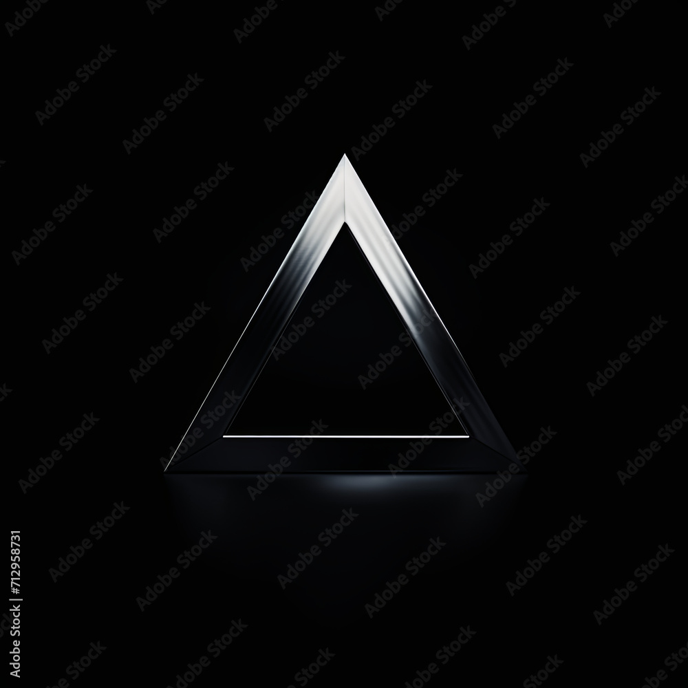Fototapeta premium triangle picture black background