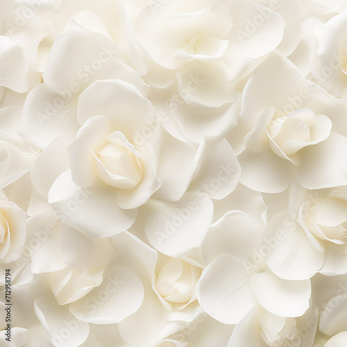 Beautiful white rose petals as background, top view. Flat lay © Виктория Татаренко