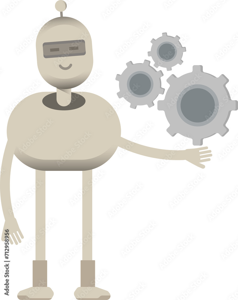 Robot Character Holding Gears
Robot Character Holding Gears